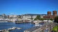 OSLO, NORWAY Ã¢â¬â AUGUST 17, 2016: View of panorama on Oslo Harbour and Oslo City Hall from Akershus fortress in Oslo, Norway on A Royalty Free Stock Photo